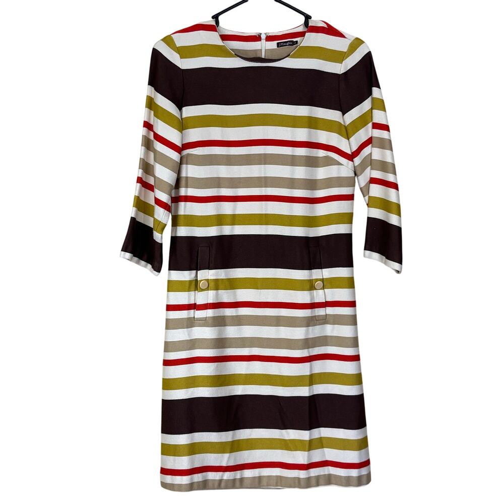 J.McLaughlin Striped Sheath Dress 2, classic, quiet luxury, career, travel